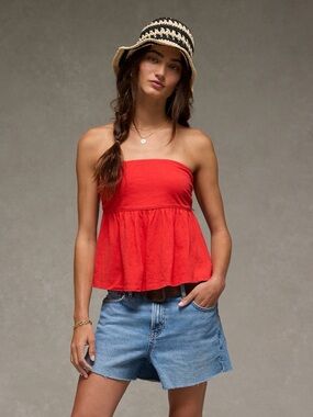 NWT AE Sunchaser Knit Babydoll Tube Top
